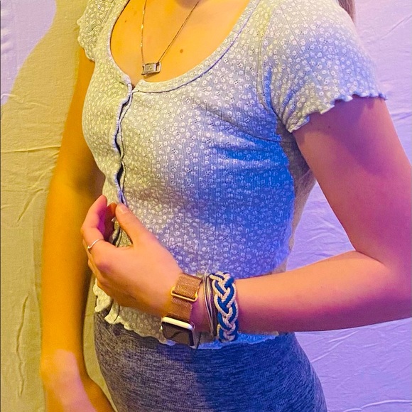 -Light Blue Brandy Melville Top- - Picture 1 of 5